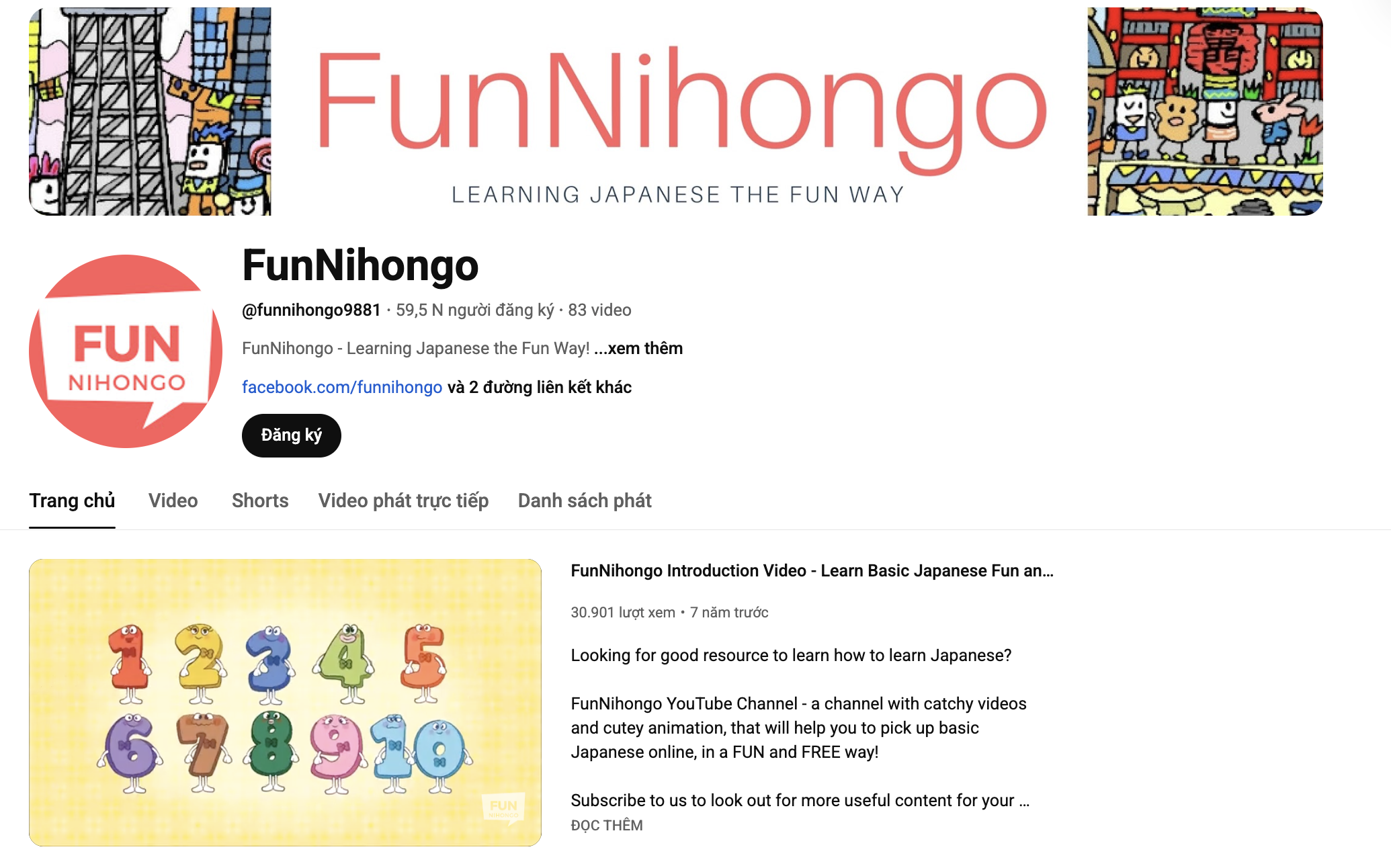 Vô vàn những video học tiếng Nhật cơ bản cực dễ thương cho bé trên kênh Fun Nihongo